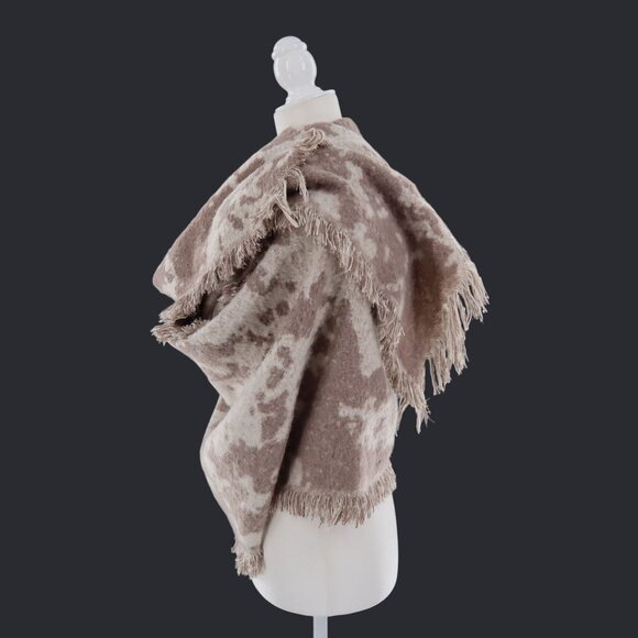 H&M Earth Blanket Shawl Beige Boho Goblincore‎ Rustic Farmhouse Country Cottage - Picture 9 of 13